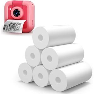 Makolle 6 Rolls Instant Camera Refill Print Paper, HD Print Camera Paper Refill for Most Kids Instant Camera (57X25mm)