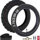 RUTU 2.5/2.75-10" Dirt Bike Tire Inner Tube Off-Road Tire Tube Replacement Set Compatible with CRF50 XR50 PW50 SX500 DRZ70 JR50 MX650 MX500 PW50 MVX70 Coolster QG-210 / QG-213A