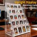 2 Pack 5-Tier Baseball Card Display Shelf Large Capacity Shelf Rack Holder Stands For Baseball Basketball Sports Graded Game Greeting Cards Display