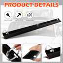 Gisafai Ladder Rack Wind Deflector with 3 Pcs Ring Clamps Roof Rack Wind Deflector Cut Down On the Noise Fairing for Car Trailer Pickup Accessories, 39.37 Inch Black