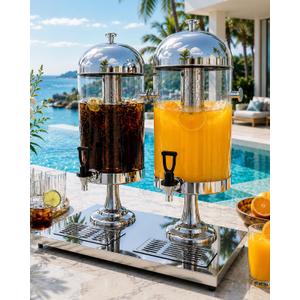 4.5 Gallon Drink Dispensers for parties with Thick Stainless Steel Base