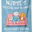 Nurse Gifts Blanket, Nurse Gifts for Women Men Funny, Nurses Practitioner Gift for Women, Labor and Delivery Nurses Gift Ideal for Nurses Week Birthday Present, Fleece Throw Blanket 60x50