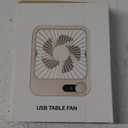 Travel Fan for Sleeping, 6.8" Small Portable Fan Rechargeable Battery Powered, 100 Speeds Personal Mini Desk Fan for Office Bedroom, Cruise Ship Beach Vocation Travel Essentials, White