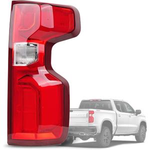 Passenger Side LED Tail Light Assembly Compatible With 2019-2024 Chevy Silverado 1500, LED Style Right Rear Brake Lamp, with Bulb Harness, Replaces# 84678150 GM2801311