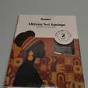 CORATED African Net Sponge Authentic, Shower Loofah Exfoliating Bath Sponge, Body Scrubber for Women and Men Daily Use Body Care, Travel Portable Bath Accessories Spa Gifts (Brown & Dark Green)