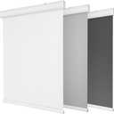 Allesin 100% Blackout Cordless Roller Shades for Windows,Pull Down Thermal Insulated, UV Protection Waterproof Fabric Easy to Install for Home, Office, Bathroom, White 46" W x 72" H