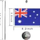 2 x WXTWK 2 Pack Australia Flag Australian Desk Flag Small Mini Australian Table Flags With Stand Base,Home Office Festival Events Celebration Decorations