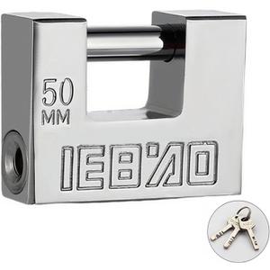 Heavy Duty Lock for Shipping Container, Shipping Container Lock for Secure Outdoor Resist Cutting, Perfect for Fences, Gates, Sheds, Toolboxes, Motorbike, and More, with 3 Key (50mm)