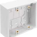 Leviton Surface Mount Backbox, Dual Gang, 1.89", 42777-2WA, White
