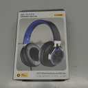 AC01 Headphones Wired Noise Isolating Over Ear Corded Stereo Headsets with Microphone Volume Control for Adults Teens 3.5mm for Cellphones, Tablets, Laptop, Chromebook (Black Blue) 