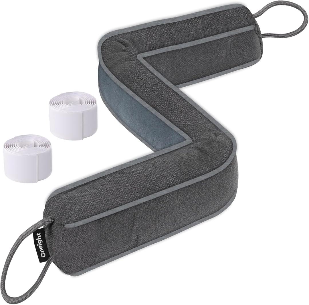Door Draft Stopper for Bottom of Door and Window, Heavy Duty Guard Gap Snake Stripping, Cold Air Blocker, Warm Air Sealer, Door Noise Blocker with Hanging Loop, 32 inch, Grey