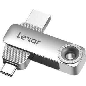 Lexar D50E 128GB Solid State Dual Drive, USB Flash Drive Up to 400MB/s Read, 360MB/s Write High-Performance, USB-C & USB-A Port, Metal Housing Swivel Design, Compatible with iPhone 17, Android, PC