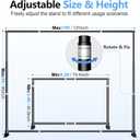 10 x 8FT Backdrop Banner Stand, Heavy Duty Adjustable Photo Background Support Frame Kit, Step and Repeat Stand for Photo Booth, Parties, Exhibition, Trade Show, Wedding