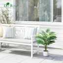 Der Rose 28'' Artificial Palm Tree Tall Fake Tropical Faux Trees Indoor and Outdoor for Home Bathroom Porch Outside Patio Decor (White Pot)