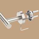 Brushed Grey Towel Bar, 22 Inch 304 Stainless Steel Towel Rack Bathroom, Towel Holder Brushed Grey Wall Mount, Total Length 24 Inch