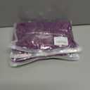 3 x T&Twenties Womens Summer Tops Ruffle Short Sleeve Tunic Tops V Neck Loose Fit Flowy T-Shirts (Purple, L)