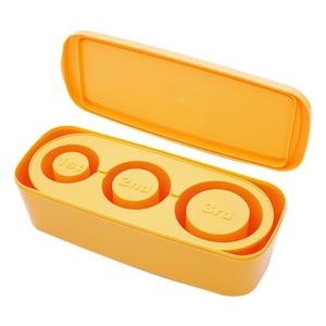 Ice Cube Tray for Tumblers and Stanley Cup, With 3 Hollow Cylinder Of Ice Cube for Drinks (Orange), Large