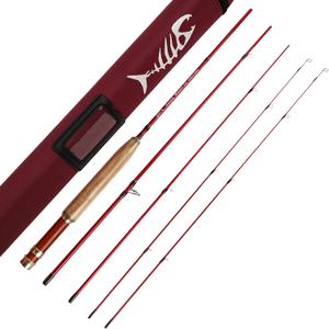 Aventik Whisperer Fly Fishing Rod with Rod Tube | Fast action 6/7ft travel rod; Fits 0/1/2/3/4wt; 24T carbon blank; CNC burl wood reel seat