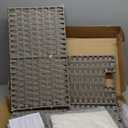 SONGMICS Laundry Hamper with Lid, 17.2 Gallon (65 L) Synthetic Rattan Clothes Laundry Basket with Lid and Handles, Foldable, Removable Liner, Dove Gray ULCB165G01