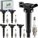 UF267 Ignition Coil Pcak 4589 Spark Plug Fit for Toyota Camry Sienna Avalon Highlander for Lexus ES300 RX300 3.0L V6