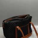 LOVEVOOK Lunch Tote Bag for Women, 15.6 Inch Laptop Work Bag With Lunch Compartment & Large Cup Holder, Lightweight Work Briefcase for Travel, Bussiness, Teacher (Brown-black)