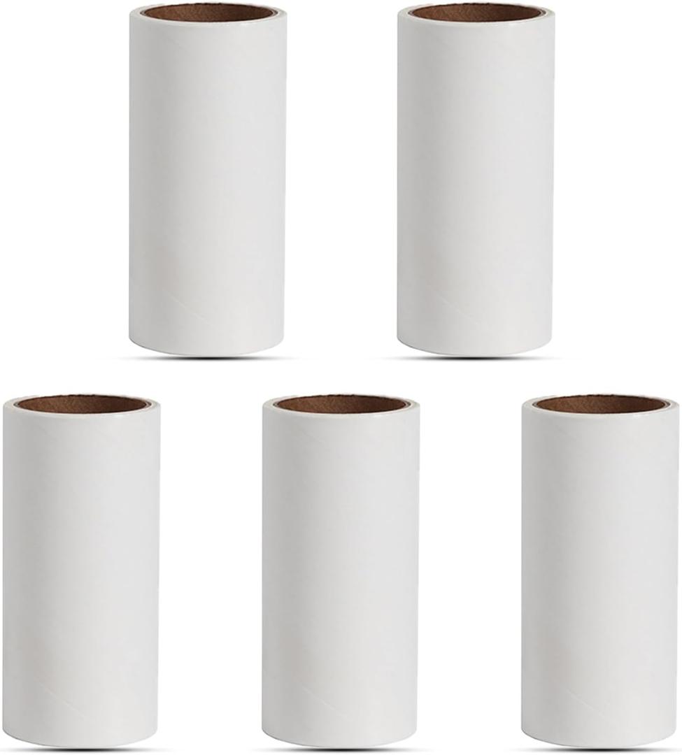 Lint Roller Refills 4 inch,Extra Sticky Lint Roller Replacement Refills Only, Inside Diameter 1.5 inch, 60 Sheets per Roll (Pack of 5, Total 300 Sheets, 4 inch)