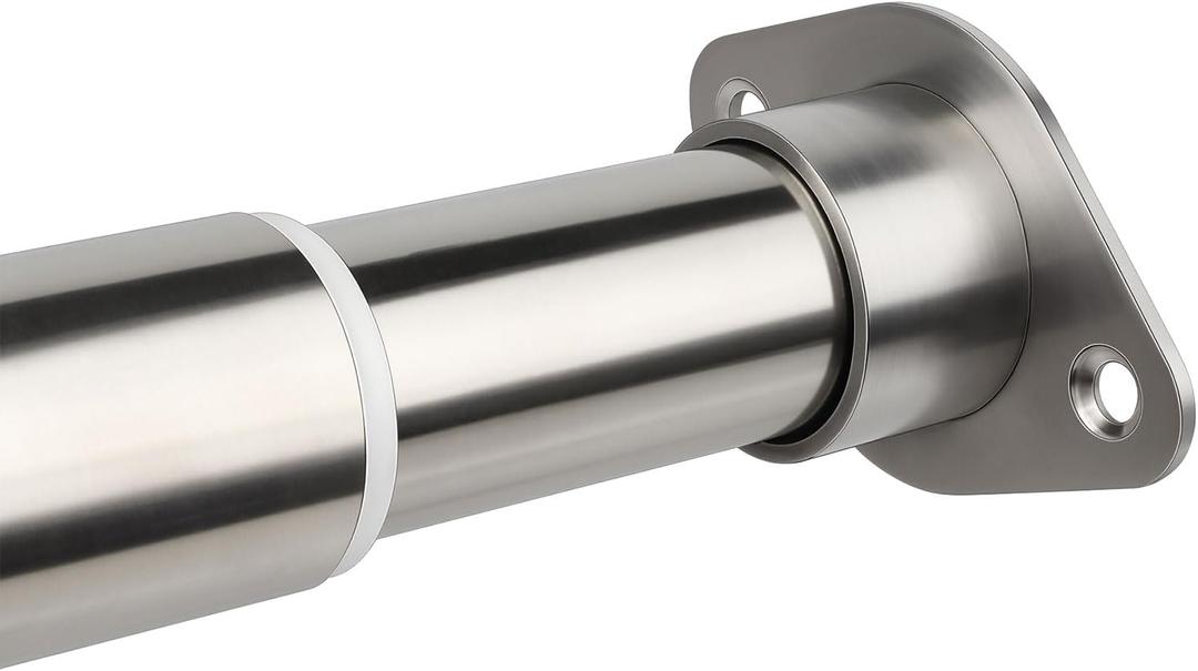 Closet Rod for Hanging Clothes, 54 to 64 Inches Adjustable Heavy Duty Closet Rod, Silver