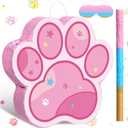 Capoda Dog Paw Piata Pink Paw Birthday Piata Bundle with Blindfold Bat for Boys Girls Shark Birthday Party Game Decor, 16.1 x 10.6 x 2.8 Inch