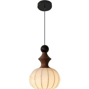 KCO Lighting White Fabric Lantern Pendant Light Japanese Silk Ceiling Light Farmhouse Black Pendant Kitchen Light Small Round Hanging Light Fixture Modern Dining Room Chandelier