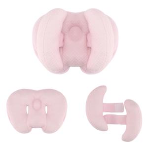 2 in 1 Baby Support Pillow, Banana Shape Baby Neck Head Travel Pillow Stroller Insert Cushion for Kids, Toddler, Pink