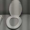 Kohler K-4774-0 Brevia Elongated White Toilet Seat with Quick-Release Hinges And Quick-Attach Hardware For Easy Clean