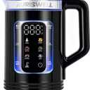 Electric Tea Kettle with Temperature Control, Glass smart Water Boiler for Tea, Coffee & Boil, Automatic Shut Off, 12h Keep Warm & One-Touch 6 Presets