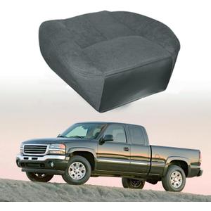 Automotive Replacement Seat Cover Driver Side Bottom Cloth Seat Cover for 2003-2007 GMC Sierra 1500 2500 3500 1500HD 2500HD SLE SLT Charcoal Gray