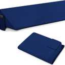 Horbaunal Queen Size Bed Wedge Pillow Cover for Headboard Gap, Headboard Wedge Pillow Case Cover Only, 60" x 10" x 6", Navy