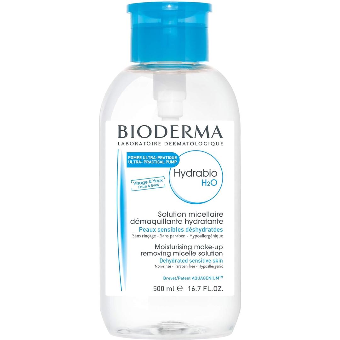 Bioderma - Hydrabio H2O Micellar Water - Face Cleanser and Makeup Remover - Micellar Cleansing Water for Dehydrated Sensitive Skin (16.7 Fl Oz (Pack of 1))