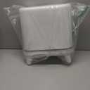 JUDRDO Bathroom Garbage Can with Lid, Vacuum Adsorption Small Garbage Can 3.2 Gallon Press Top Lid Garbage Bin with Legs Waterproof Waste Basket for Bathroom Bedroom Office Home RV (White)