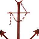 Fleecy day Nautical Anchor Wall Decor, 13in Antique Metal Anchor Art, Vintage Wall Hanging Decor for Bedroom, Living Room, Dorm