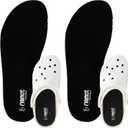 riemot 2 Pairs Memory Foam Insoles for Crocs Clogs Garden Shoes,Wide Thin Replacement Shoe Inserts for Nurse Shoes,Chef Shoes,Sole Inserts for Women/Men Black EU43-44/US 10
