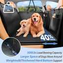 Hard Bottom Dog Car Seat Cover for Back Seat – Waterproof Nonslip Hammock Extender for Trucks & SUVs, Heavy Duty Pet Protector, Black Faux Leather