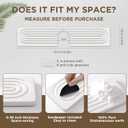 Faucet Mat for Kitchen Sink, Diatomite Stone Drying Sink Protectors, Bathroom Faucet Splash Guard, Quick Dry Water Absorbing, Non-Slip Stone Tray for Kitchen Counter, White, 20" x 3.9"