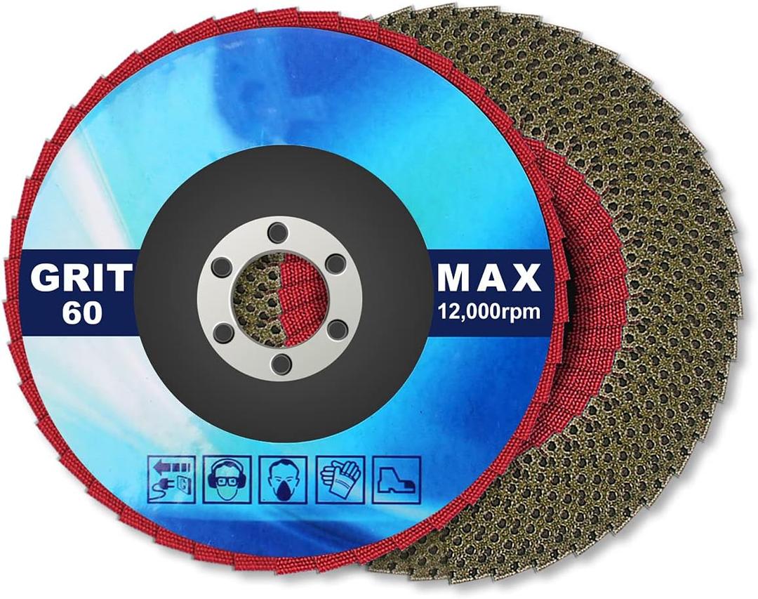 4" Diamond Flap Disc Grinding Sanding Wheels 60 Grit - Sander Tile Stone Marble Concrete Granite Ceramics Glass 1Pcs