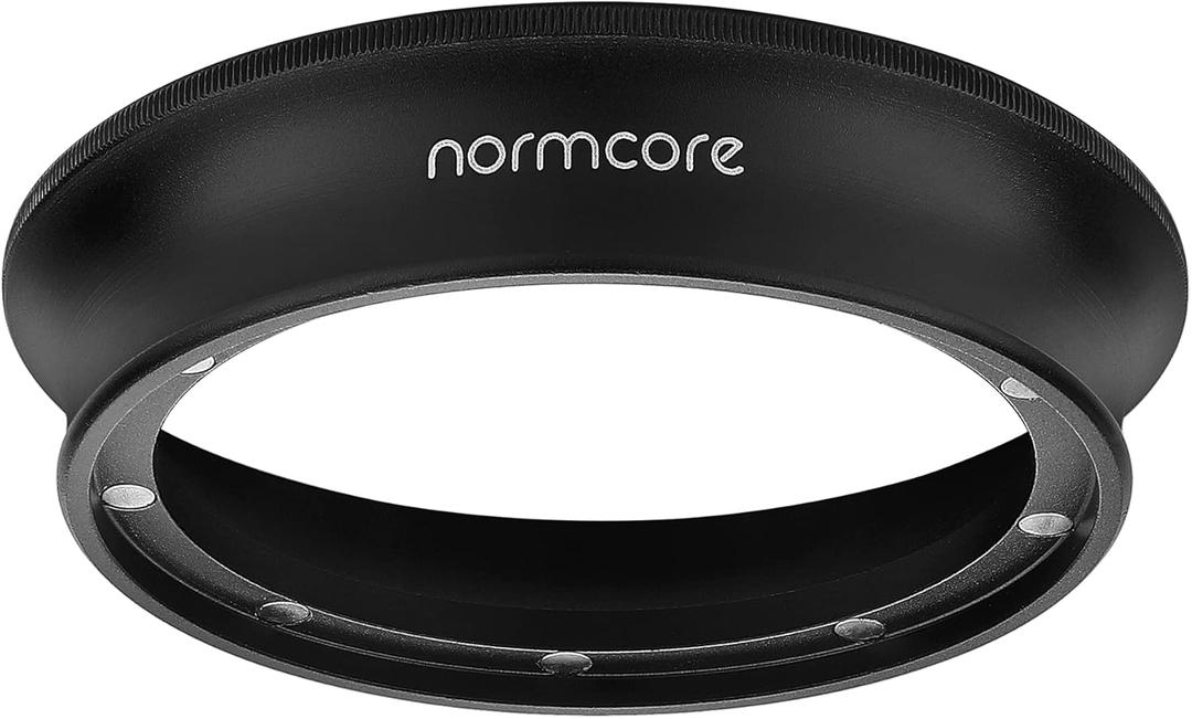 Normcore 58mm Magnetic Dosing Funnel V2 - Espresso Coffee Dosing Ring - 18mm Anodized Aluminum with 9 magnetized Steel Compatible with 58mm Portafilter (Black)