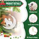 5 x Christmas Tree Decorations, Acrylic Animal Christmas Ornaments, Home Decoration, Party Decoration, Small Animals on The Moon (White Wolf)