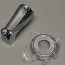 Universal Bathroom Tub Spout with Metal Tub Spout Cover Ring, 5 1/4 Inches Reach Wall Front Mount Faucet with Shower Diverter 1/2" IPS Inside Thread(Chrome)