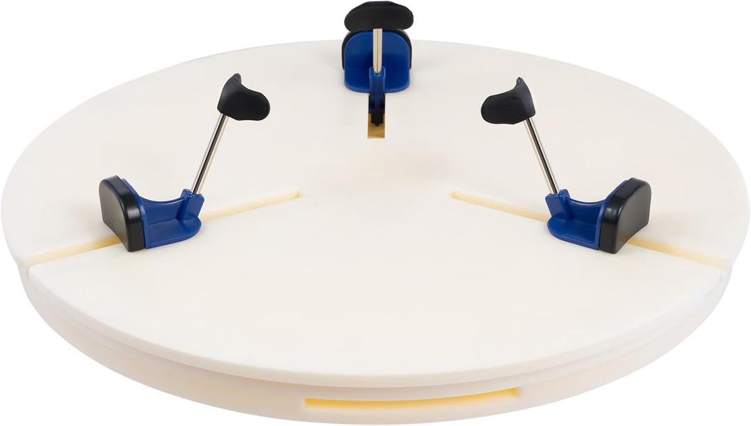 DYRABREST Portable Pottery Machine Turntable Clamp Pottery, Ceramic Pottery Trimming Turntable Tools Sculpting Clamp Repair Tools for Ceramic Beginners Professionals (White)
