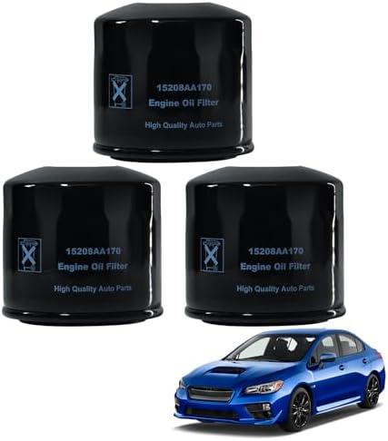 Jaxivo 15208AA170 Engine Oil Filter Compatible with Subaru 15-21 WRX 2.0L,22-25 WRX/BRZ 2.4L,For Toyota 22-25 GR86 2.4L,3PCS