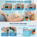 Neck Massager 2026,4-in-1 Neck & Shoulder Massager with Multi-Directional Stretch, Heating & Vibration, 360 Remote Control Ergonomic for Home, Office,Car Travel