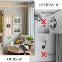 KARTOOSH 28.3 Inch Battery Operated Wall Sconces 3000K Warm White LED Wall Lights Remote Control Dimmable Set of Two 350Rotate Wireless Lamps Home Decor for Living Room Hallway Bedroom, Black 2 Pack