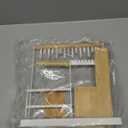 DreamGenius Jewelry Organizer Stand with Velvet Ring Holder, 4 Tier Jewelry Holder Organizer with 15 Hooks for Necklaces and 16 Holes for Earrings, White (Medium)