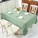IVAPUPU Textured Linen Table Cloth for Rectangle Table - Sage Green Tablecloths Rectangular Waterproof Wrinkle Free Wipeable Dining Cover for Spring Wedding Birthday Kitchen Decor, 60 x 120 Inch